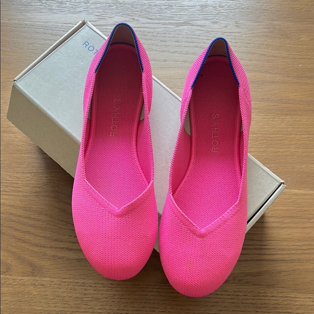 Rothy's Pink The Flat ballet flat size 12 dragon fruit